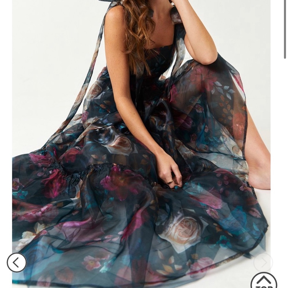 Ivanna teal maxi dress
